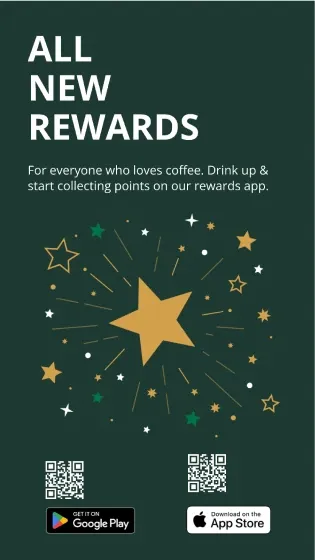 Digital signage template for retail rewards app