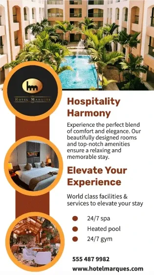 Hotel digital signage template for advertisement