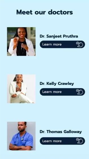 Hospital digital signage template for doctor profiles