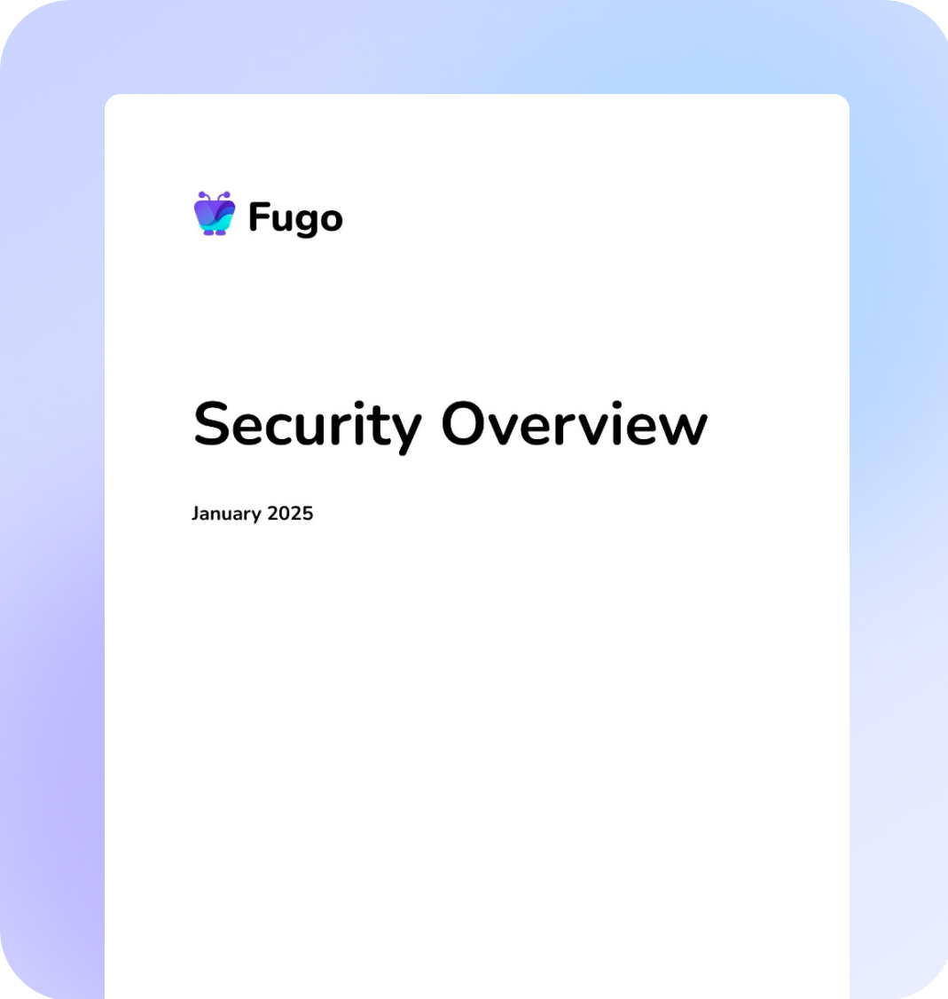 Screenshot of Fugo's digital signage security overview report.