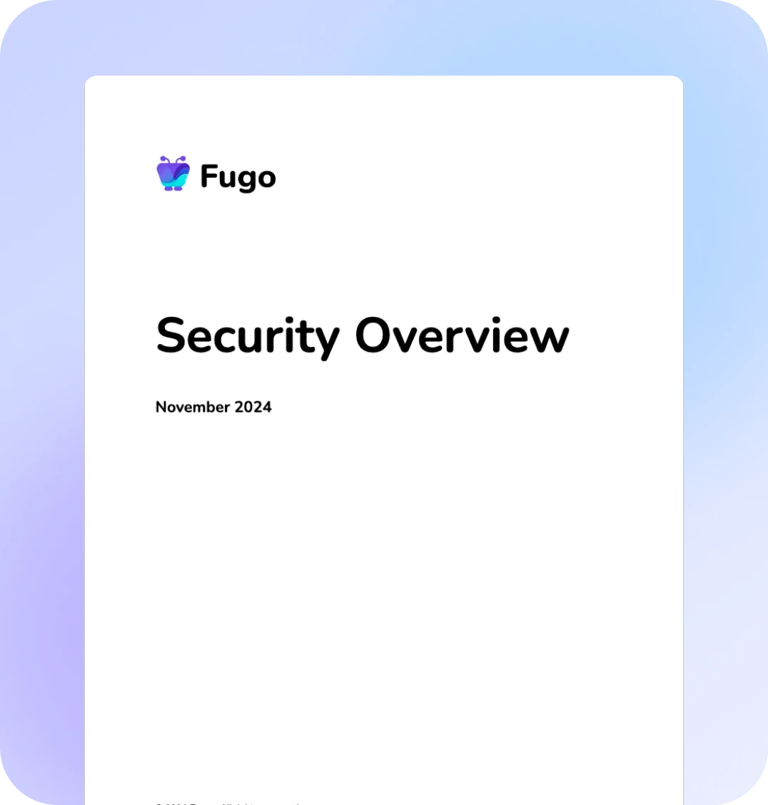 Screenshot of Fugo's digital signage security overview report.