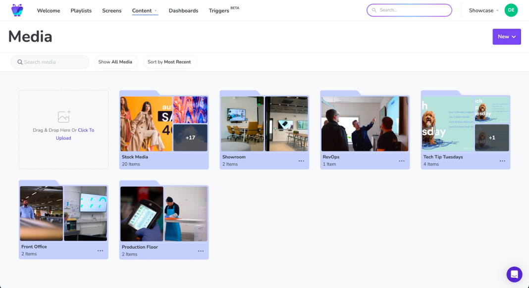 Fugo media library page